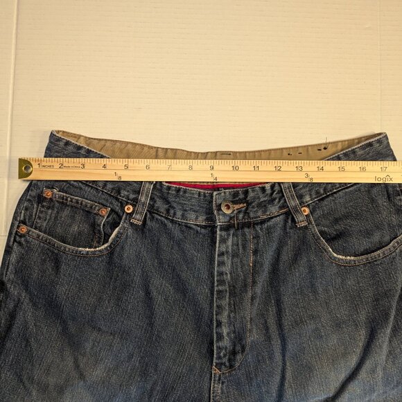 Tommy Hilfiger Jeans Mens 34x32 Blue Denim Relaxed Fit Y2K midrise VTG - Picture 6 of 8